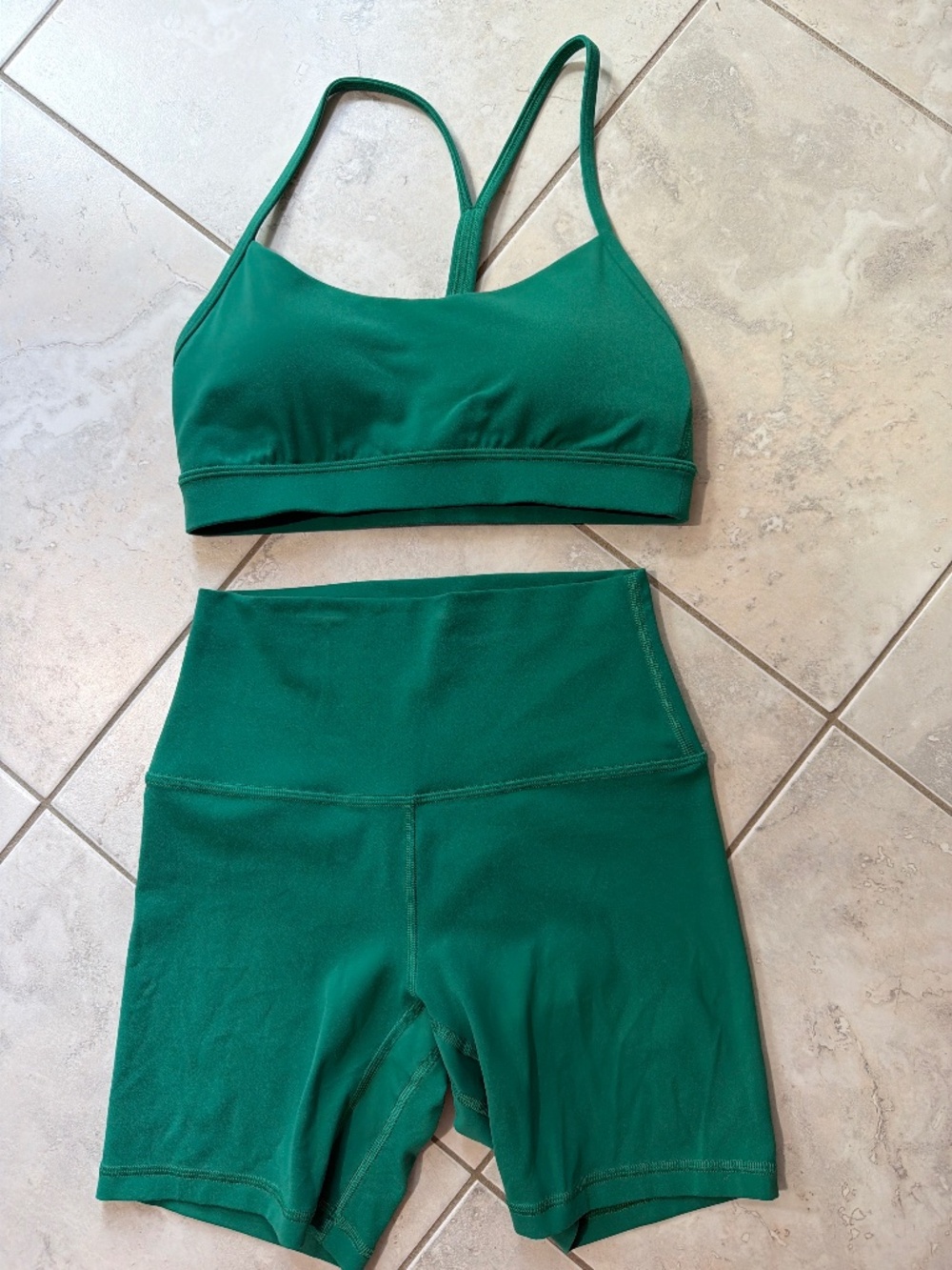 lululemon green align workout set